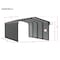 Arrow Storage Products Galvanized Steel Carport, W/ 2-Sided Enclosure, Compact Car Metal Carport Kit, 12'x20'x7', Eggshell CPH122007ECL2 - alternate 7